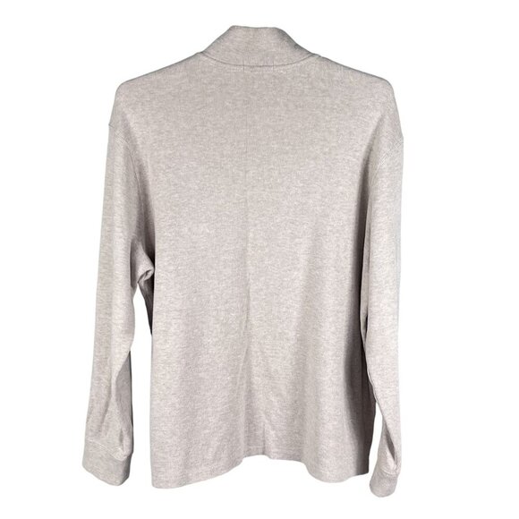 Polo Ralph Lauren Mens XXL Tan Rib Mockneck 1/4 Zip Pullover Old Money Timeless - Picture 10 of 16